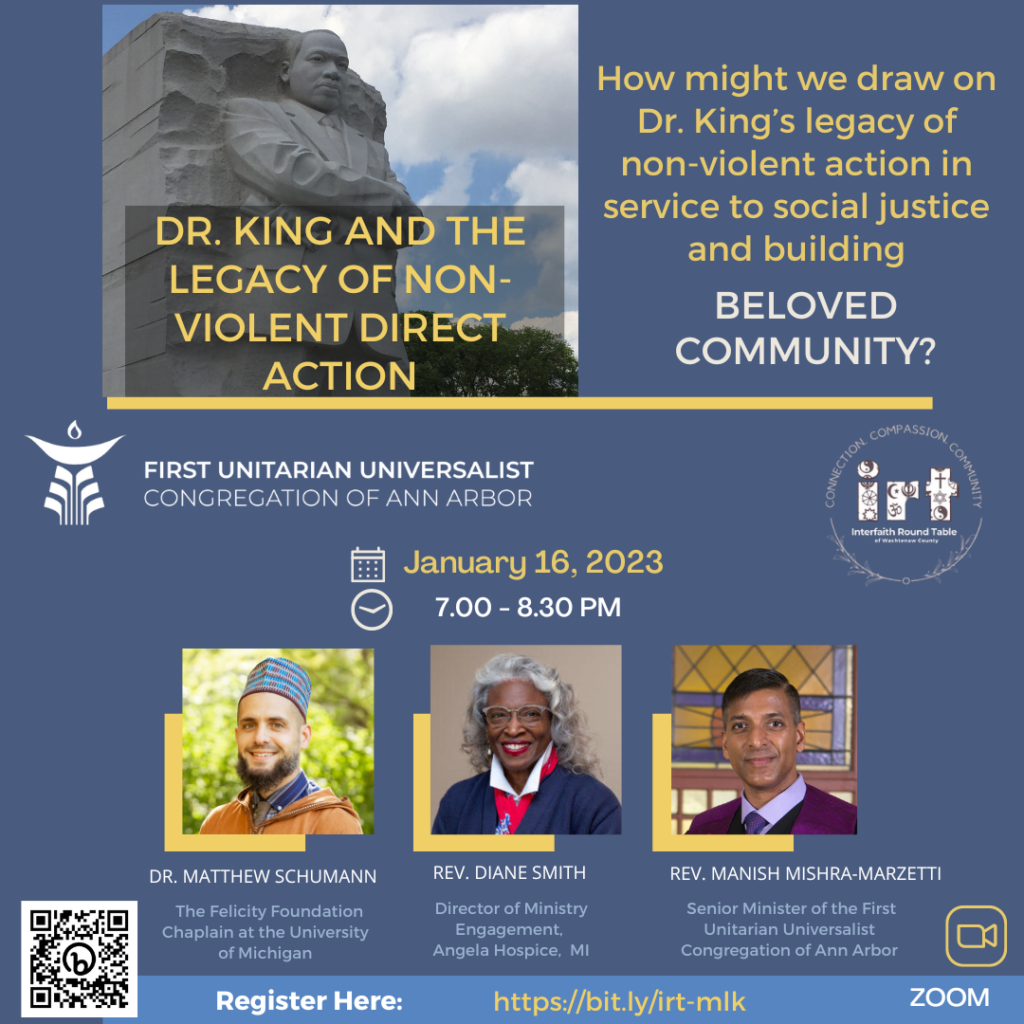 Dr. King and the Legacy of Non-Violent Direct Action flyer