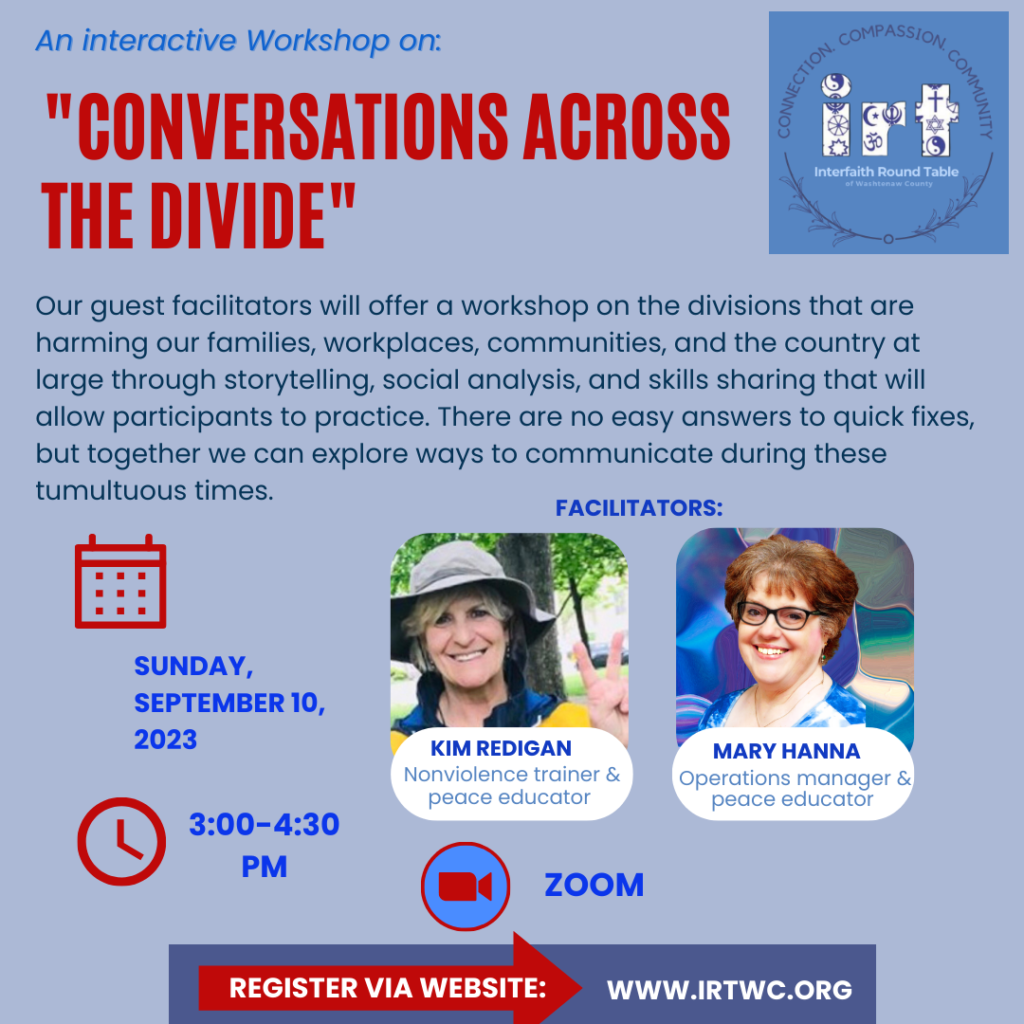 Conversations Across the Divide flyer